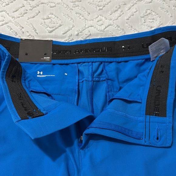 Under Armour Drive Taper Golf Men’s Flat Front Blue Shorts Size 30 9 inch inseam - Picture 6 of 10
